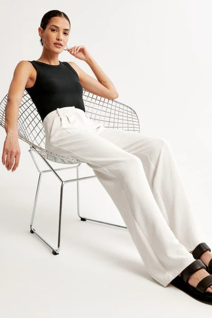 Pantalon de tailleur blanc