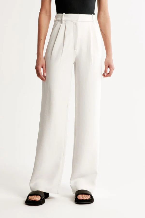 Pantalon de tailleur blanc