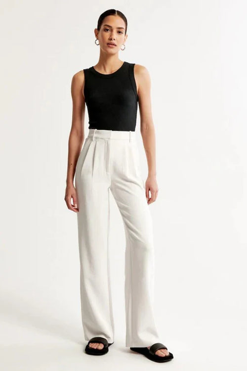 Pantalon de tailleur blanc